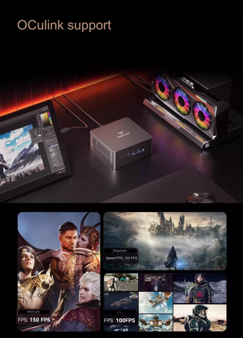 Minisforum UM880 PRO Mini PC Gaming AMD Ryzen 8845HS Radeon 780M RDNA3 Máy tính R7 8000 Seri