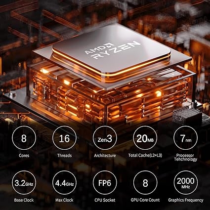 Mini PC Minisforum UM580D AMD R7 5800H Radeon USB4 Máy tính Ryzen 7