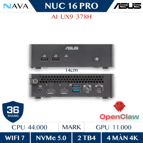 Mini PC ASUS NUC 16 Pro Ultra X9 378H  - 32GB LPDDR5X RNUC16GDKW96C4H2