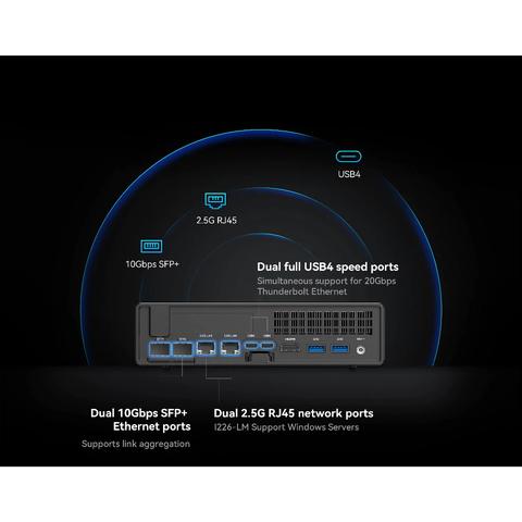 Workstation Server Minisforum MS01 SFP+ 10Gbps MS-01 băng thông 10GB Máy trạm / chủ