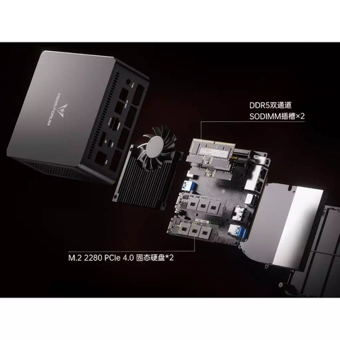 Minisforum UM890 PRO Mini PC Gaming AMD Ryzen 8945HS Radeon 780M RDNA3 Máy tính R9 8000 Seri