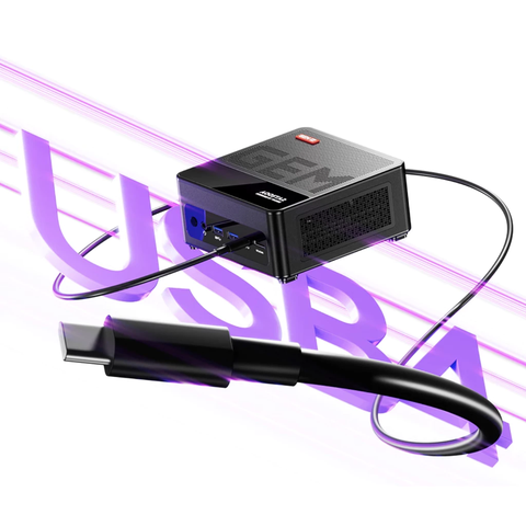 Mini PC AOOSTAR GEM 12+ PRO R7 Pro 8845HS specs usb4