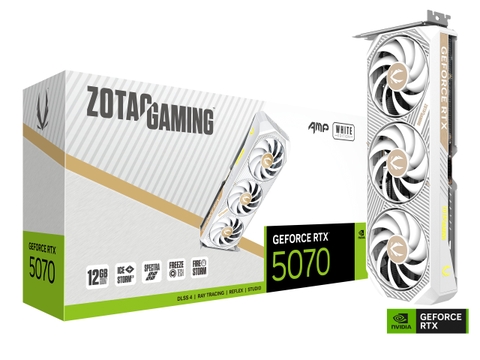 Card màn hình ZOTAC RTX 5070 AMP White Edition 12GB GDDR7 PCIe 5.0 (ZT - B50700FQ - 10P)