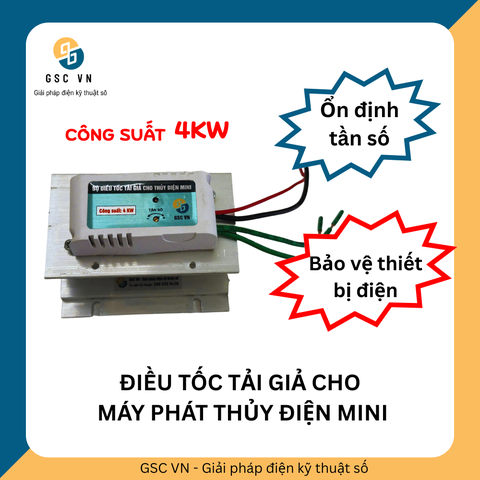 ĐIỀU TỐC TẢI GIẢ MÁY PHÁT THỦY ĐIỆN MINI 4kW