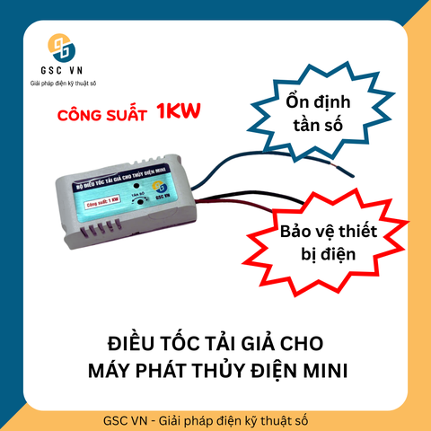 ĐIỀU TỐC TẢI GIẢ MÁY PHÁT THỦY ĐIỆN MINI 1kW