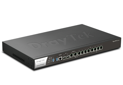 DrayTek Vigor3912s - Router cân bằng tải hiệu năng cao 10G, bảo mật toàn diện với Suricata + Smart Action, chịu tải hơn 500 users