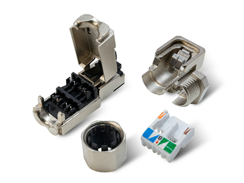 Đầu mạng RJ45 4 chiều DINTEK FTP Cat.6A chuẩn công nghiệp (1505-05005)