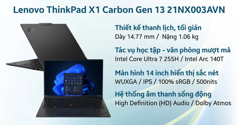Laptop Lenovo ThinkPad X1 Carbon Gen 13 Aura Edition 21NX003AVN