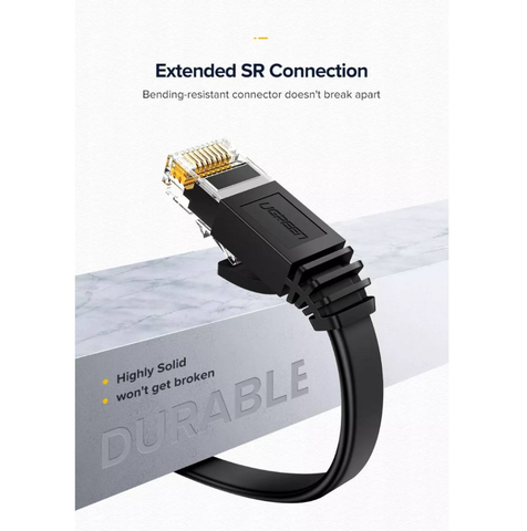 Cáp mạng đúc sẵn CAT6 UTP 26AWG tròn dài 1m Ugreen (20159)