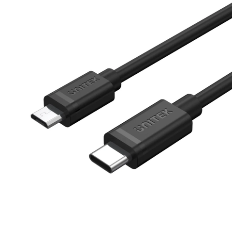 Cáp sạc nhanh Type-C sang Micro dài 1m UNITEK Y-C473BK