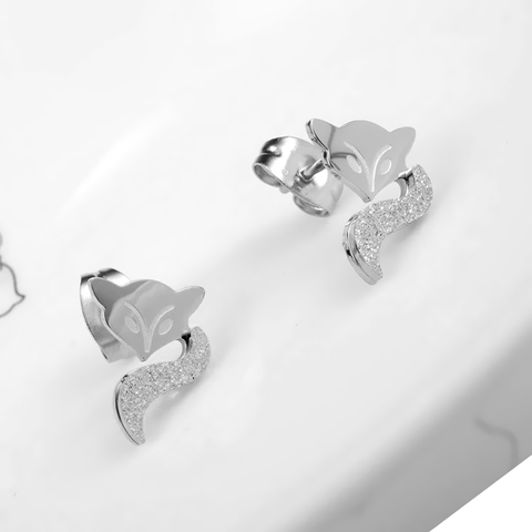 Bông tai Titan - TB016 - hồ ly phun cát nhám