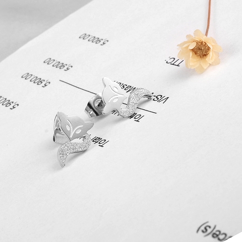 Bông tai Titan - TB016 - hồ ly phun cát nhám