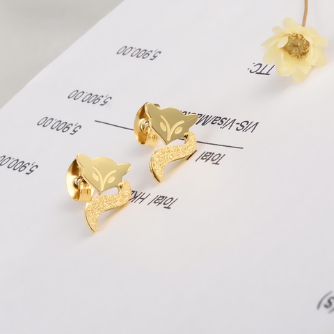 Bông tai Titan - TB016 - hồ ly phun cát nhám