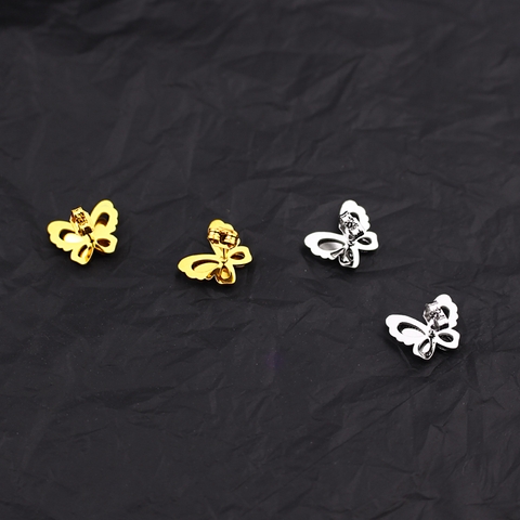 Bông tai Titan - TB236 - hồ điệp khắc máy cánh 2 tầng