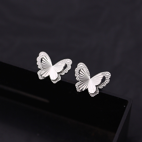 Bông tai Titan - TB236 - hồ điệp khắc máy cánh 2 tầng