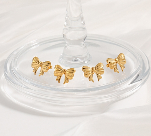 Bông tai Titan - TB252 - hình chiếc nơ