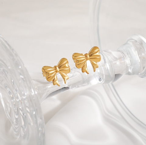 Bông tai Titan - TB252 - hình chiếc nơ