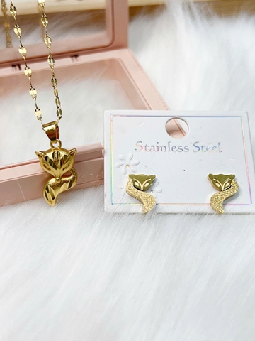 Set trang sức Titan - cáo phun cát nhám