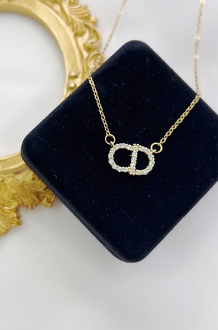 Dây chuyền Titan - TM041 - mặt CD đính full kim