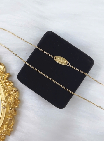 Dây chuyền Titan - TM043 - Trái tim LV cách điệu