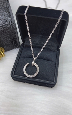 Dây chuyền Titan - TM044 - Mặt đinh Cartier đính đá