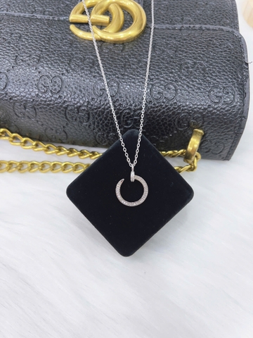 Dây chuyền Titan - TM044 - Mặt đinh Cartier đính đá