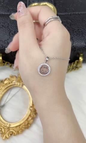 Dây chuyền Titan - TM045 - mặt dây CG đính đá