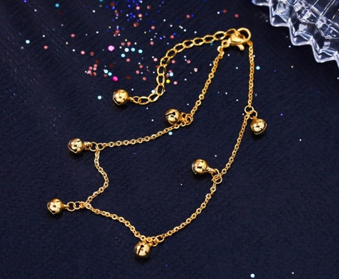 Lắc chân Titan - TA565 - 7 chuông vàng