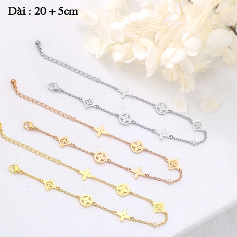 Lắc chân Titan - TA649 - thời trang LV