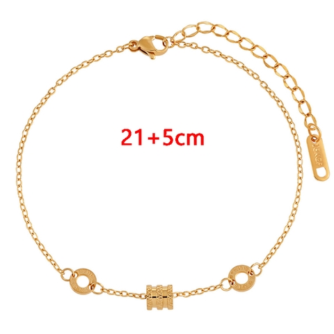 Lắc chân Titan - TA658 - Ống tròn số La Mã BVL