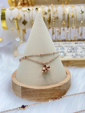 Lắc chân Titan - BST nhiều kiểu dáng màu vàng hồng