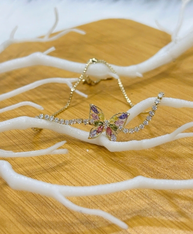 Lắc tay Bạc - TM019 - Bướm đính đá