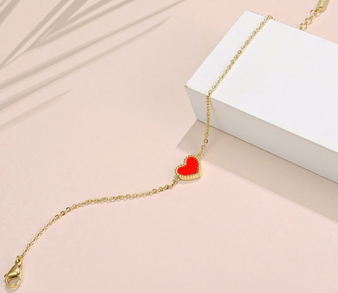 Lắc tay Titan - TA122 - Trái tim đỏ