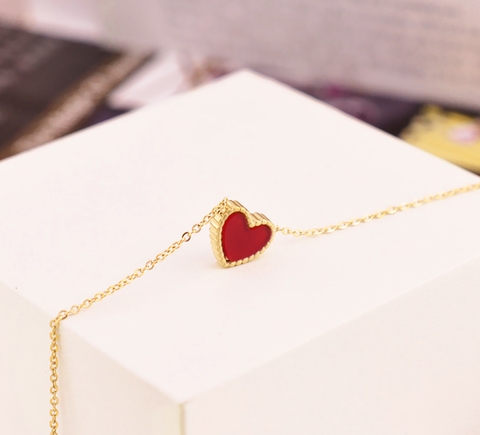 Lắc tay Titan - TA122 - Trái tim đỏ