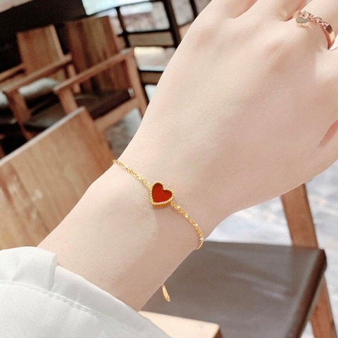 Lắc tay Titan - TA122 - Trái tim đỏ