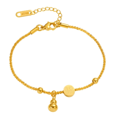 Lắc tay Titan - TA127 - chữ phúc cách điệu hồ lô tài lộc