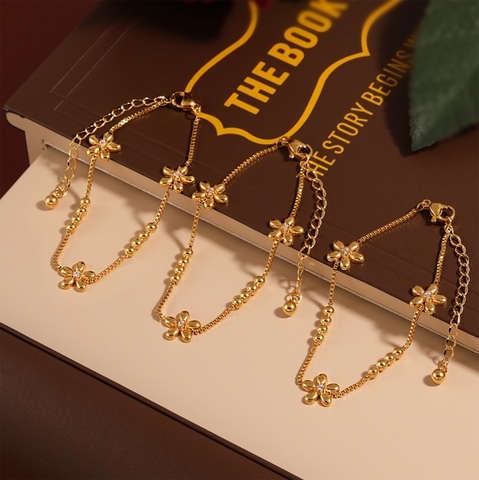 Lắc tay Titan - TA468 - hoa mai cách điệu