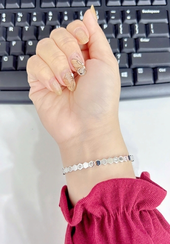 Vòng tay Titan - TV124 - Họa tiết lục giác đính kim