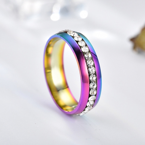 Nhẫn Titan - màu Galaxy đính kim