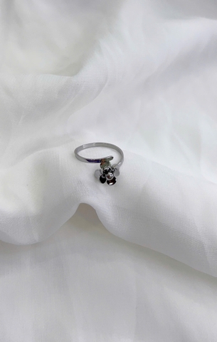 Nhẫn Titan - TC004 - Nhẫn Titan hoa hồng freesize