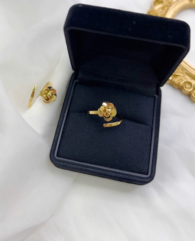 Nhẫn Titan - TC004 - Nhẫn Titan hoa hồng freesize