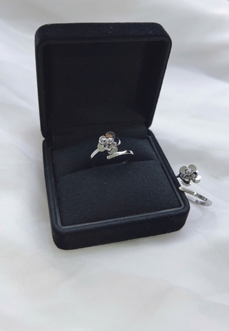 Nhẫn Titan - TC004 - Nhẫn Titan hoa hồng freesize