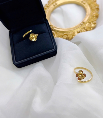 Nhẫn Titan - TC004 - Nhẫn Titan hoa hồng freesize