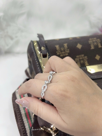 Nhẫn Titan - TC019 - Dấu vô cực đính kim