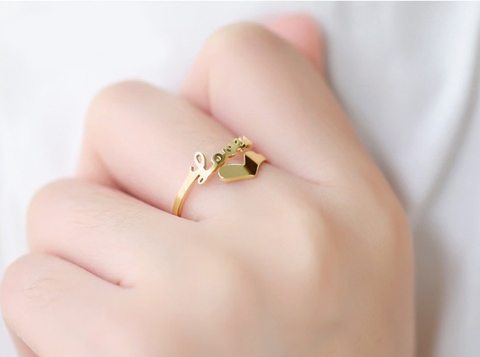 Nhẫn Titan - TC051 - Trái tim freesize