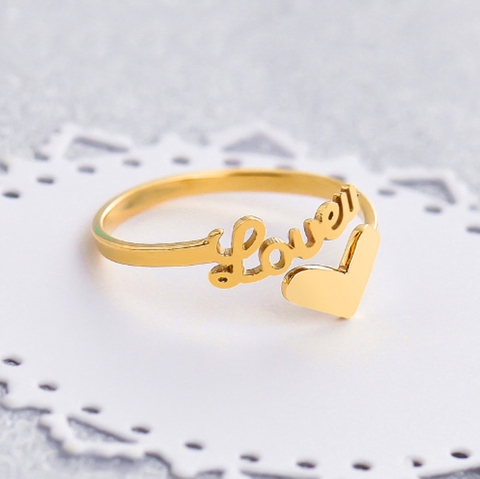 Nhẫn Titan - TC051 - Trái tim freesize