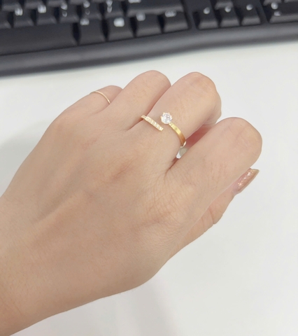 Nhẫn Titan - TC157 - Nhẫn hở chéo