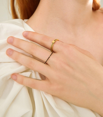 Nhẫn Titan - TC165 - Cartier lồng xích