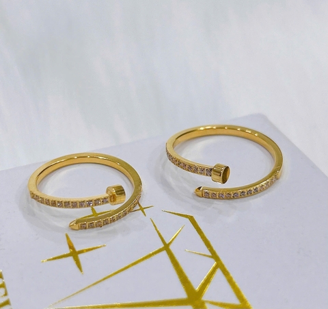 Nhẫn Titan - TC166 - Nhẫn đinh Cartier đính kim