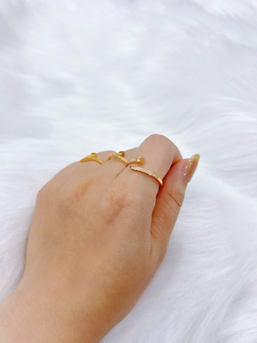 Nhẫn Titan - TC166 - Nhẫn đinh Cartier đính kim